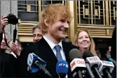  ?? ?? Sheeran after the verdict