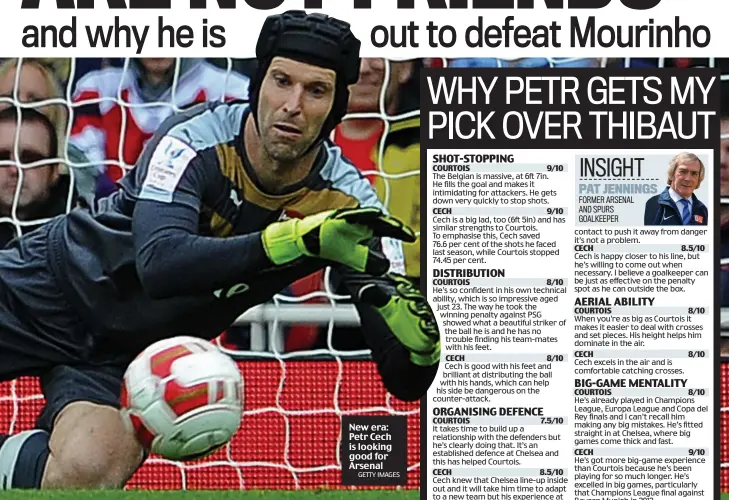  ??  ?? New era: Petr Cech is looking good for Arsenal