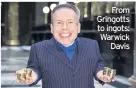  ??  ?? From Gringotts to ingots: Warwick Davis