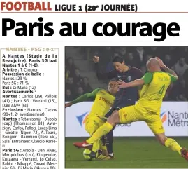  ?? (Photo EPA/MAXPPP) ?? Angel Di Maria a donné la victoire au PSG à Nantes.