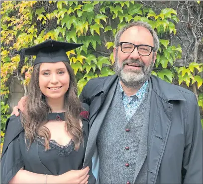  ??  ?? Tom Morton with doctor daughter Martha, who twice helped save his life after heart attacks