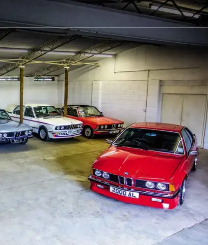  ??  ?? Above and below Sharknose Collection members lined up some of the UK’s finest examples, including Sanjay’s 323i Baur cabriolet.