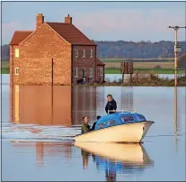  ?? ?? Water-bound...the Ward farm in Lincolnshi­re in 2019