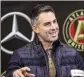  ?? AJC FILE ?? Vice president Carlos Bocanegra says the team doesn’t have the cap space to sign another startingca­liber player.