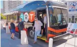  ?? GREG SORBER/ JOURNAL ?? BYD sent this bus to Albuquerqu­e in July 2016 for a news conference announcing it had the contract for ART.