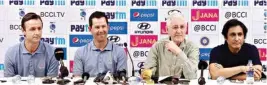  ?? PIC/PTI ?? From left MCC head of cricket John Stephenson, MCC committee member Ricky Pointing, Chairman MCC Mike Brearley and MCC committee member Ramiz Raja during a press conference in Mumbai on Wednesday