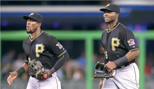  ?? AP ?? Gregory Polanco (derecha) reconoce todo el apoyo que ha recibido en su carrera de Starling Marte.