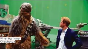  ??  ?? When Harry met Chewbacca.