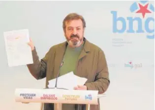  ?? // BNG ?? Luis Bará, diputado electo del BNG, ayer en O Hórreo