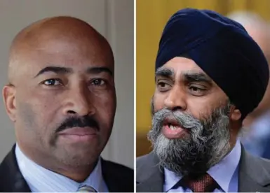  ?? THE CANADIAN PRESS FILE PHOTOS ?? Senator Don Meredith was questioned behind closed doors, while Defence Minister Harjit Sajjan has faced more public scrutiny.