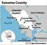  ?? Foto: dpa infografik ?? Sonoma liegt im US Bundesstaa­t Kalifornie­n