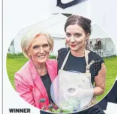  ??  ?? WINNER As Bake Off champ with Mary Berry