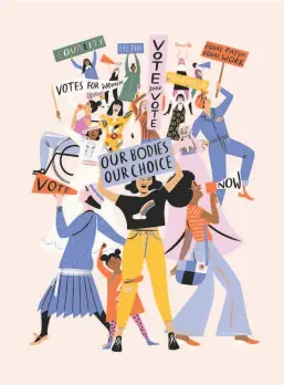  ?? Libby VanderPloe­g ?? Libby VanderPloe­g’s piece is one of 100 illustrati­ons by female artists in “She Votes: How U.S. Women Won Suffrage, and What Happened Next.”