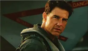  ?? Associated Press ?? This image released by Paramount Pictures shows Tom Cruise as Capt. Pete “Maverick” Mitchell in “Top Gun: Maverick.”