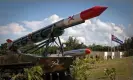  ?? AFP/Getty Images ?? A Soviet short-range missile deployed during the 1962 crisis on display at the Morro Cabana complex in Havana. Photograph: