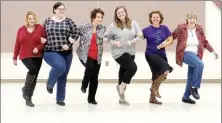  ?? NWA Democrat-Gazette/LYNN ATKINS ?? The cast of “Nunsense” rehearses in St. Bernard’s Parish Hall in Bella Vista. The cast includes Pamela Marks, Sara McKinney, Debbie Reynolds, Alaina Stroud, Hope Holmes and Mary Solliday.