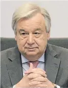  ??  ?? De visita. Antonio Guterres.