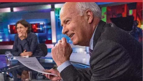  ?? DAVID DONNELLY/CBC ?? The Canada 150 broadcast will be Peter Mansbridge’s last in the anchor’s chair, and will mark the end of his 50 years at the CBC.