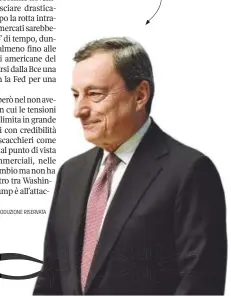  ??  ?? Mario Draghi alla guida della Bce