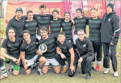  ?? SUBMITTED PHOTO ?? The P.E.I. under-18 boys’ rugby team won the Plate championsh­ip at the New York 7s tournament recently. Team members are, front row, from left: Abraham Taha, Jordan Arsenault, Jonathan Rose, Blake Jurkowski and James Voye. Back row: Chris Gallant, Cole...