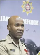  ?? (Photo: Naphtali Junior) ?? Lieutenant Colonel Dameon Creary, acting Colonel General Staff at the Jamaica Defence Force (JDF), speaking at a press briefing at Up Park Camp in Kingston yesterday.