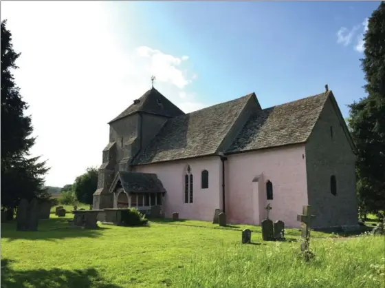  ?? JERRY HARMER, THE ASSOCIATED PRESS ?? St Mary’s Church at Kempley, in Gloucester­shire, western England. It dates back to around 1130 AD. Half-hidden down winding country lanes, the tiny church some of the finest and most complete medieval wall paintings in Northern Europe.