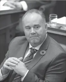  ?? RENE JOHNSTON
TORONTO STAR ?? Government House Leader Todd Smith says increasing the number of seats required for official party status to 12 from eight will “take the politics out of it.”