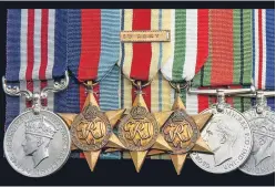  ??  ?? Corporal Robert Drummond’s medals fetched £1,100.