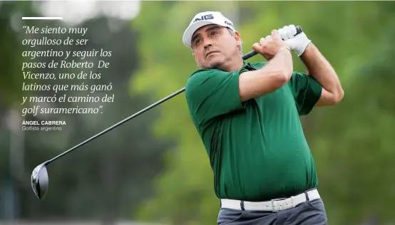  ?? FOTOCORTES­ÍA- PGA ?? Ángel Cabrera, exganador de Augusta es uno de los seis argentinos que tendrá el Tour PGA en la temporada 2017.