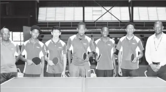  ??  ?? FLASHBACK GTTA team to Dominican Republic. From left, Linden Johnson, Elishaba Johnson, Miguel Wong, Shemar Britton, Kyle Edghill and Godfrey Munroe. (Orlando Charles photo)