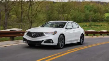  ?? (Honda) ?? The 2018 Acura TLX features an entirely new nose that features a handsome need grille first seen on the Acura Precision Concept car and the 2017 MDX.