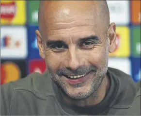  ?? Foto: efe ?? Pep Guardiola felicitó al Barça y hoy espera eliminar al madrid en la Champions