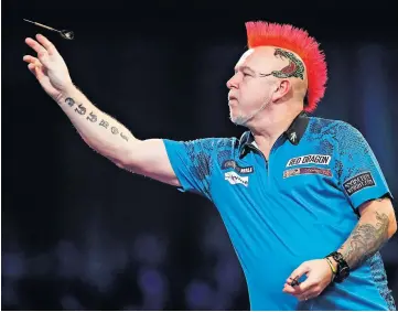  ?? ?? Eyeing top spot
Peter Wright is targeting the world No.1 spot after missing out at the weekend