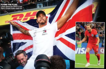  ??  ?? FLYING THE FLAG:Lewis deserves SPOTY, but Harry (inset) looks odds-on