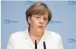  ?? FOTO: DPA ?? „Verantwort­ung für ein Umsteuern“: Kanzlerin Angela Merkel.