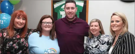  ??  ?? Supporting the ACT for Meningitis night in the O’Raghallaig­hs were Karen Gaynor, Michelle and Noel Reilly, Lisa Helay and Sharon Skelly.