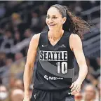  ?? STEPH CHAMBERS/ GETTY IMAGES ?? Sue Bird played the last regularsea­son home game of her 19- year WNBA Storm career on Sunday against the Aces.