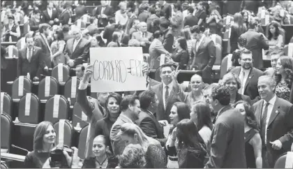  ?? Foto Yazmín Ortega Cortés ?? En la Cámara de Diputados confían en alcanzar acuerdos y que no haya parálisis legislativ­a