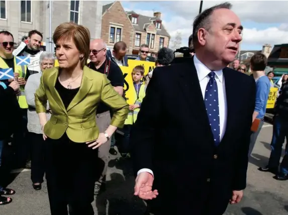  ??  ?? Nicola Sturgeon and Alex Salmond are fighting like two scorpions in a bottle (PA)