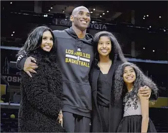  ?? Wally Skalij Los Angeles Times ?? KOBE BRYANT referred to his all- female squad as “Latinas” and wife Vanessa playfully as “mamacita.”