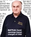  ??  ?? BATTLE: David Jennings traced charges of £450