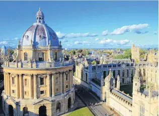  ?? PHOTO: GETTY IMAGES ?? A private education and a degree from Oxford (pictured) or Cambridge are essentiall­y a golden ticket to the top.