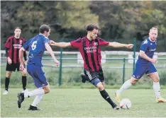  ??  ?? Billingshu­rst in action against Jersey Bulls in the FA Vase earlier this season