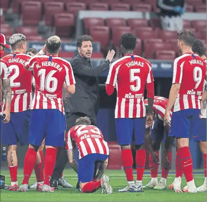  ?? FOTO: GETTY ?? Diego Simeone ha dado con la tecla y está contando con toda la plantilla en este regreso de la competició­n