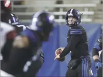  ?? GEORGE FREY, POOL — THE ASSOCIATED PRESS, FILE ?? BYU’s Zach Wilson looks to throw the ball against San Diego State on Dec. 12 in Provo, Utah. Wilson told BYU TV on Wednesday he’s “very familiar” with 49ers coach Kyle Shanahan’s system.