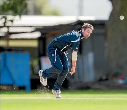  ?? RICKY WILSON/STUFF ?? Samuel Boyce of Falcons in action in this file shot. Boyce took 4-28 helping the team to a home semi-final.