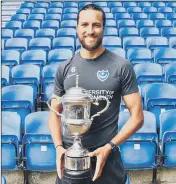  ??  ?? FANS’ FAVOURITE Christian Burgess with this season’s The News/ Sports Mail Pompey player of the year award