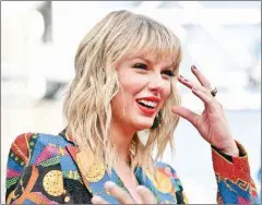  ?? DIA DIPASUPIL/GETTY IMAGES/AFP ?? Taylor Swift attends the 2019 MTV Video Music Awards at Prudential Center on Monday in Newark, New Jersey.