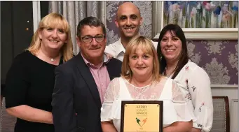  ??  ?? Tralee Community Responders, Julie O Brien, Jimmy Murphy, Yohan Hunt,Mary Dunworth receiving their gold award at the Kerry Community Awards ceremony in Killarney.