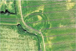  ??  ?? Shadows from history: Hidden ancient monuments came to light after millennia, revealed by last summer’s drought and Google Maps/Earth images